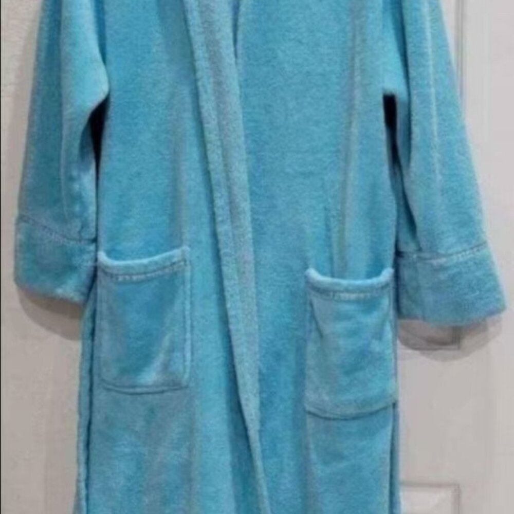 Light blue bathrobe